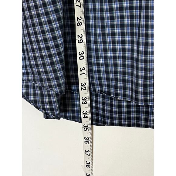 Ralph Lauren Men's Short Sleeve Blue Plaid Blake 100% Cotton Pre-Owned - Picture 4 of 8